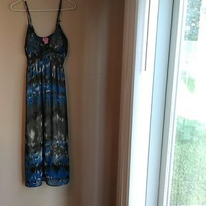 Blue/Black/White Maxi Dress XL